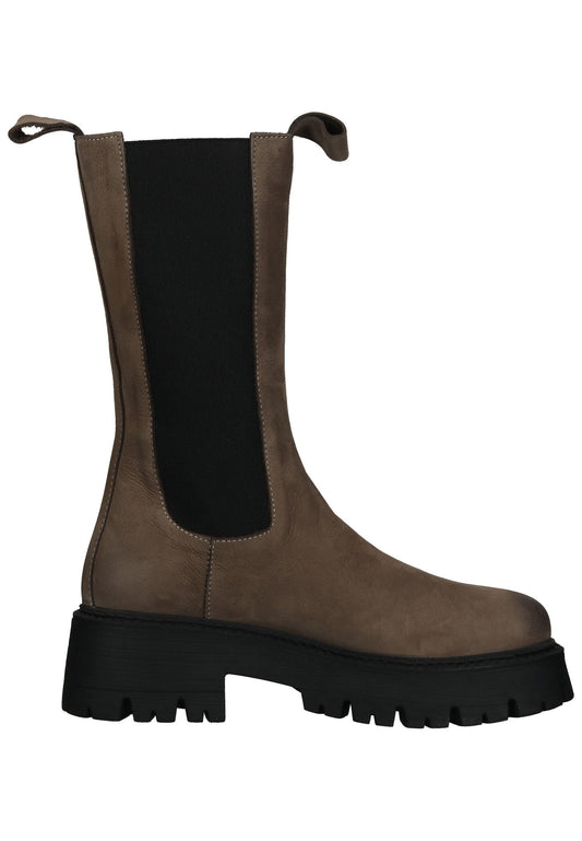Lazamani Stiefelette Nubukleder/Textil Taupe