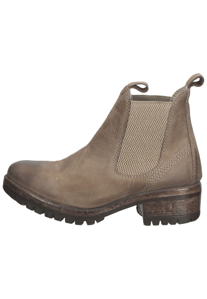Lazamani Stiefelette Nubukleder/Textil Taupe