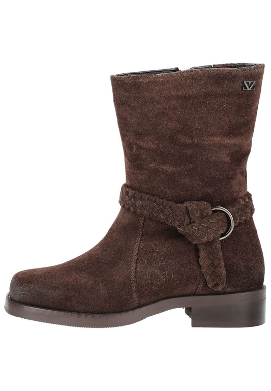 Lazamani Stiefelette Veloursleder Braun