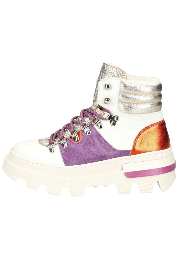 Stiefeletten Lazamani Stiefelette Leder Lila Warmfutter