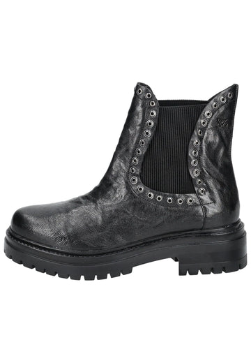 Stiefeletten Lazamani Stiefelette Leder/Textil Schwarz