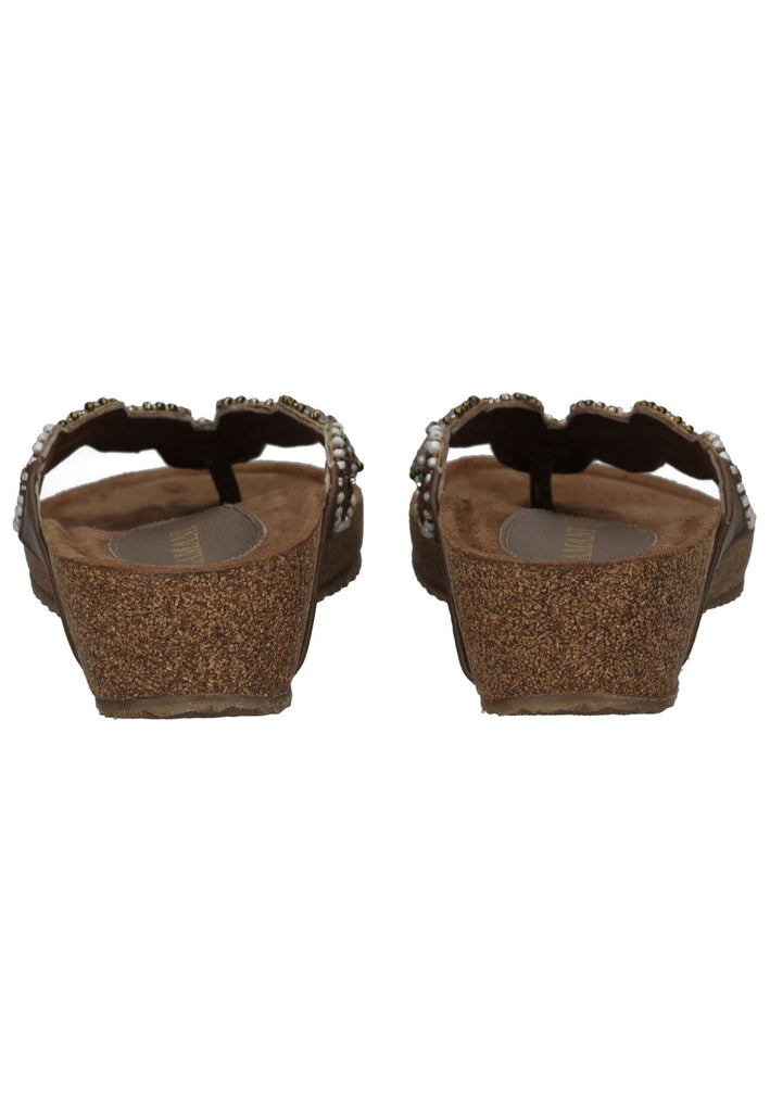 Lazamani Zehensteg Leder Beige