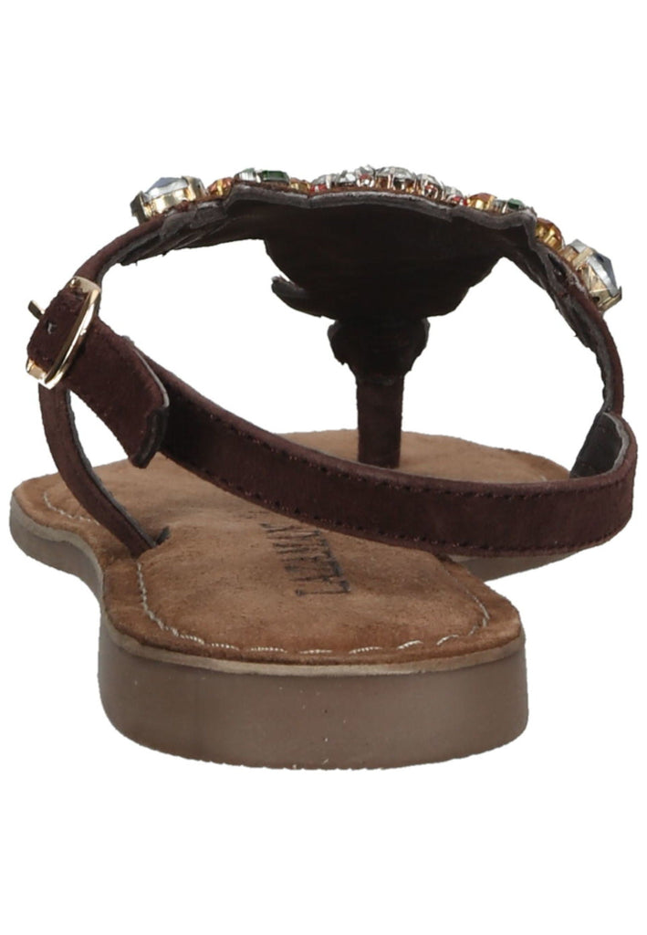 Lazamani Zehensteg Leder Braun/Blau