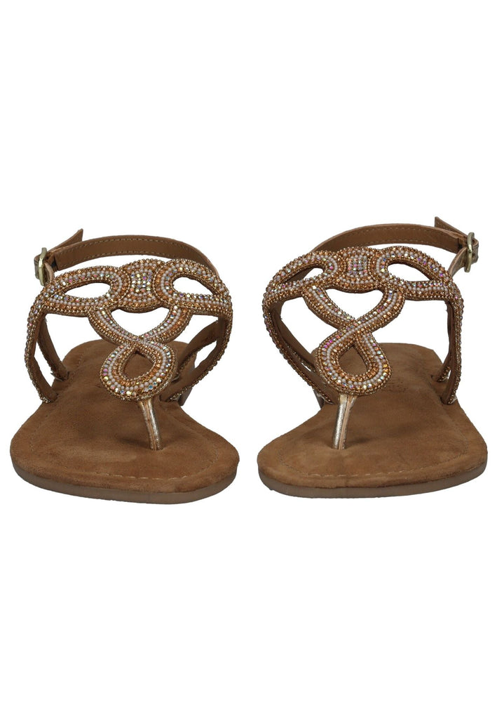 Lazamani Zehensteg Leder Gold