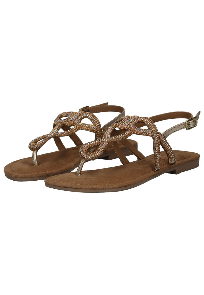 Lazamani Zehensteg Leder Gold