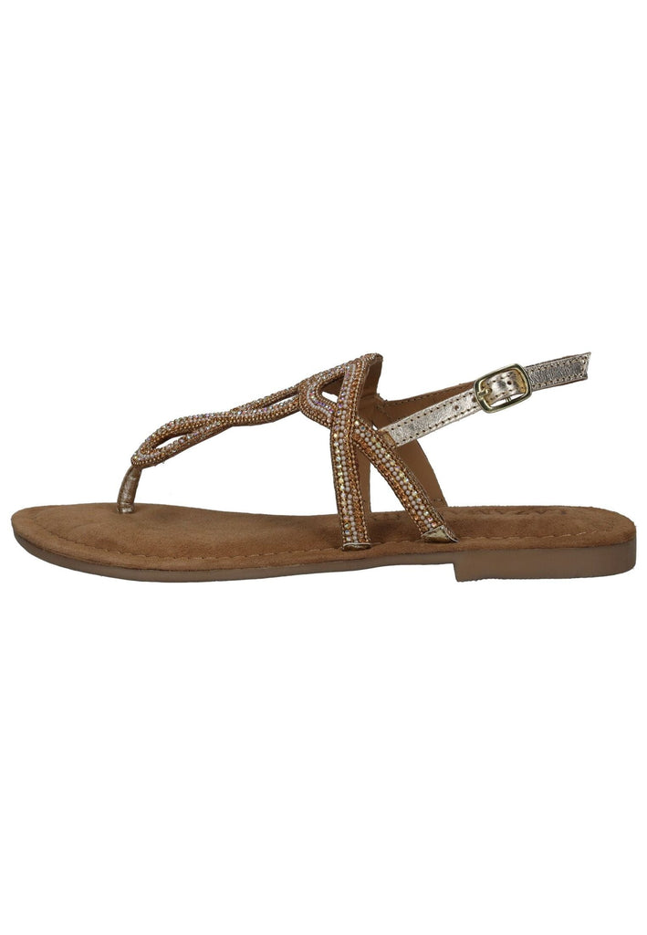 Lazamani Zehensteg Leder Gold