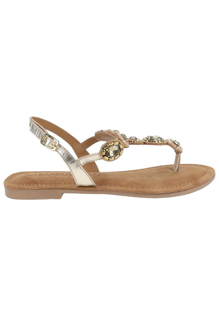 Lazamani Zehensteg Leder Gold