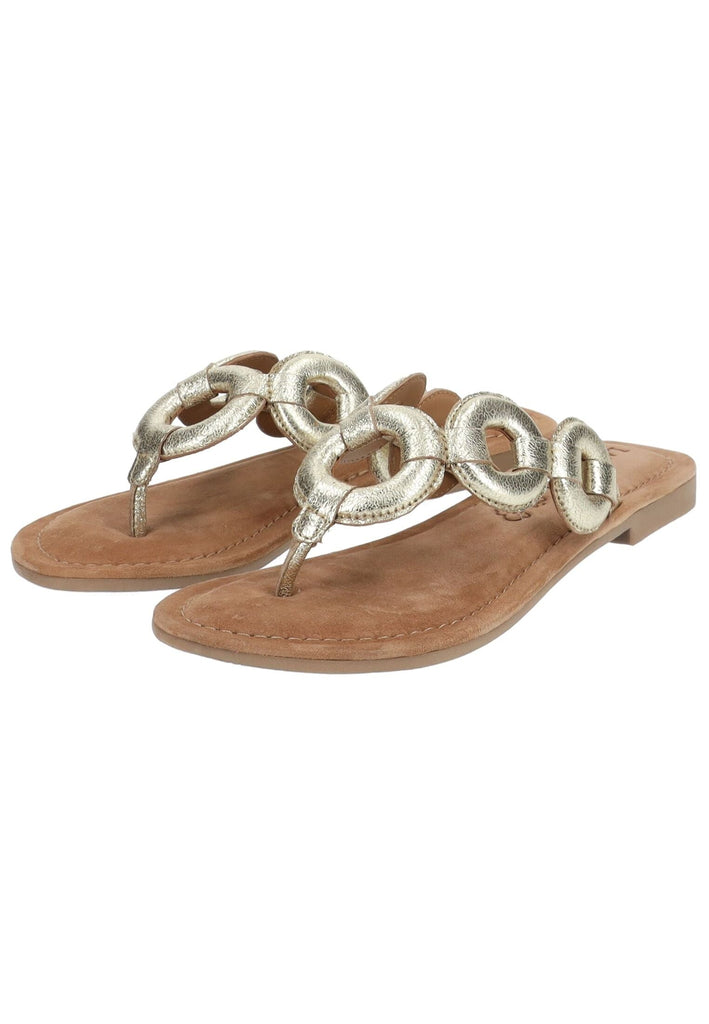 Lazamani Zehensteg Leder Gold