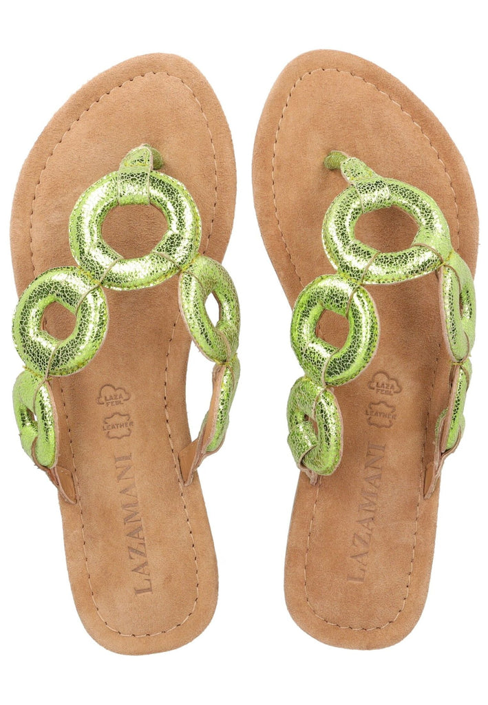 Lazamani Zehensteg Leder Grün