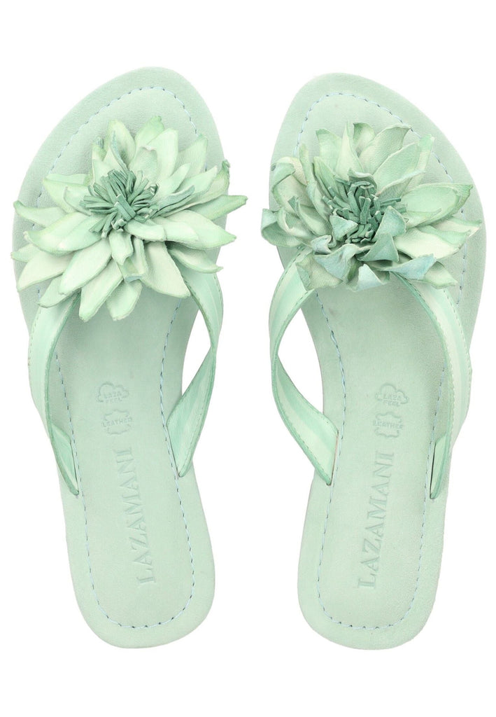 Lazamani Zehensteg Leder Grün