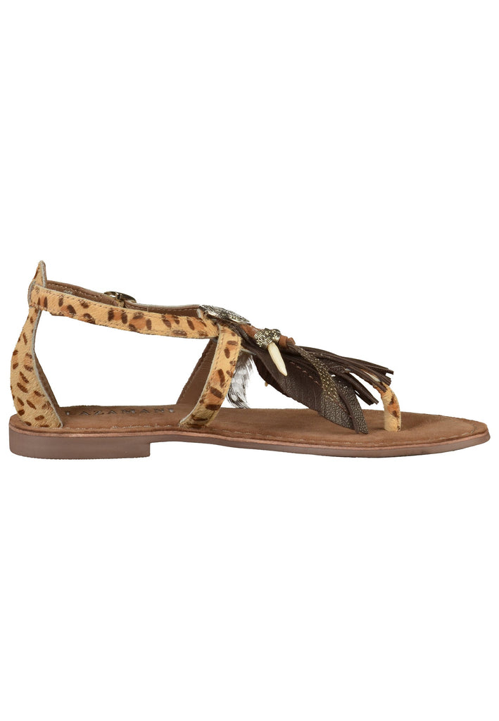 Lazamani Zehensteg Leder Leopard