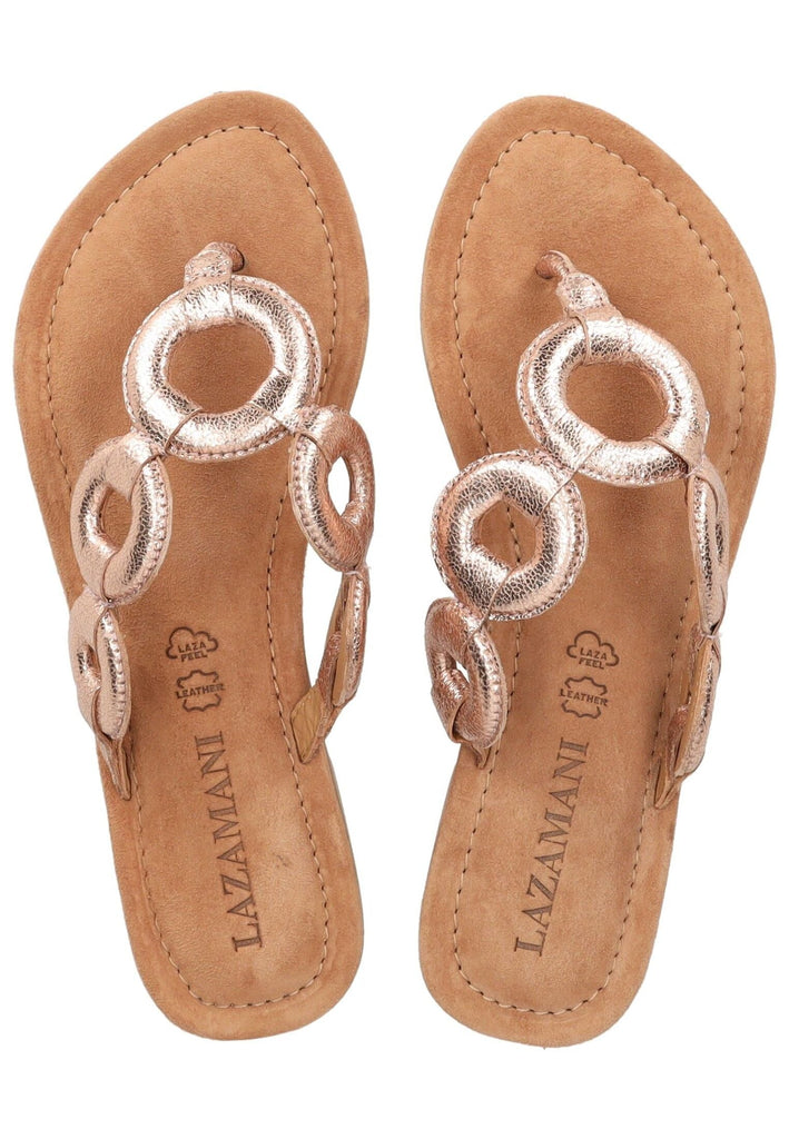 Lazamani Zehensteg Leder Peach