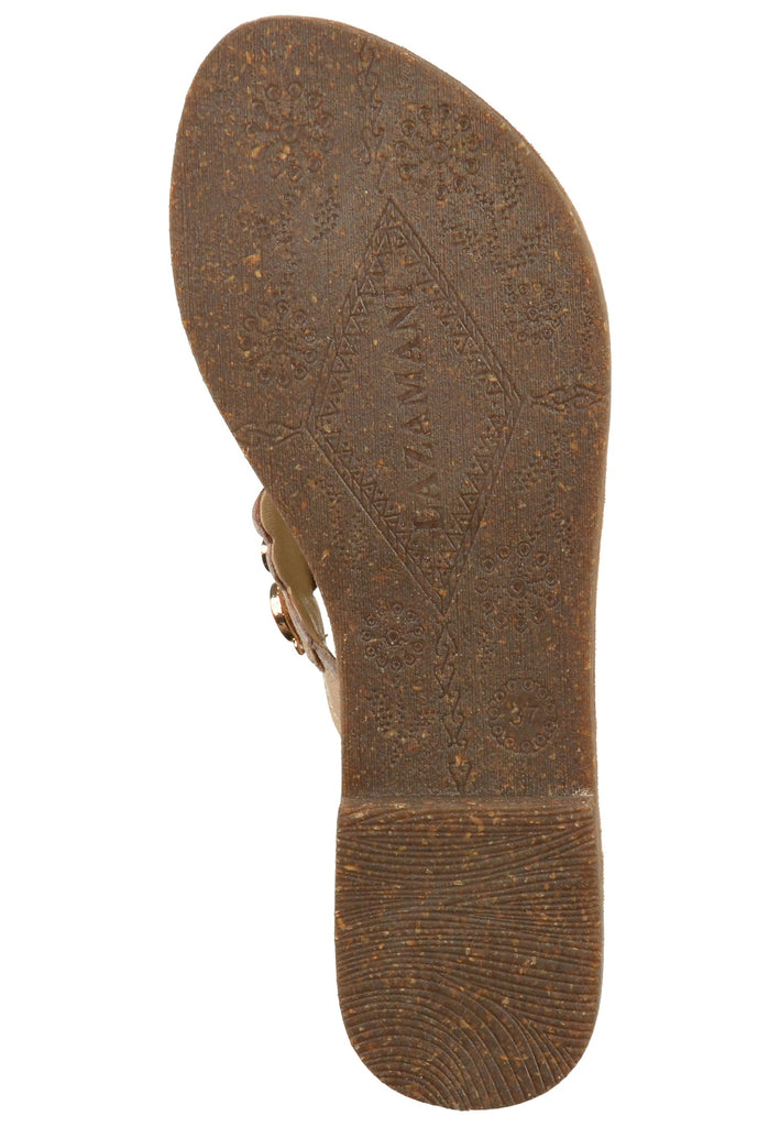 Lazamani Zehensteg Leder Peach