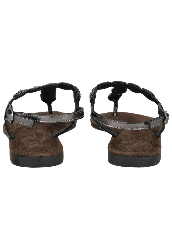 Lazamani Zehensteg Leder Pewter