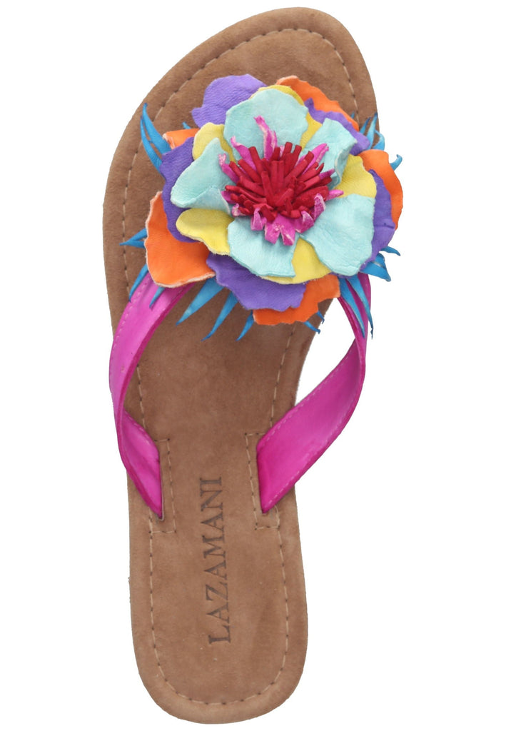 Lazamani Zehensteg Leder Pink