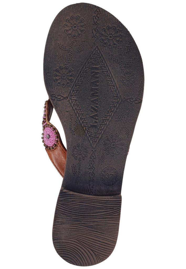 Lazamani Zehensteg Leder Pink