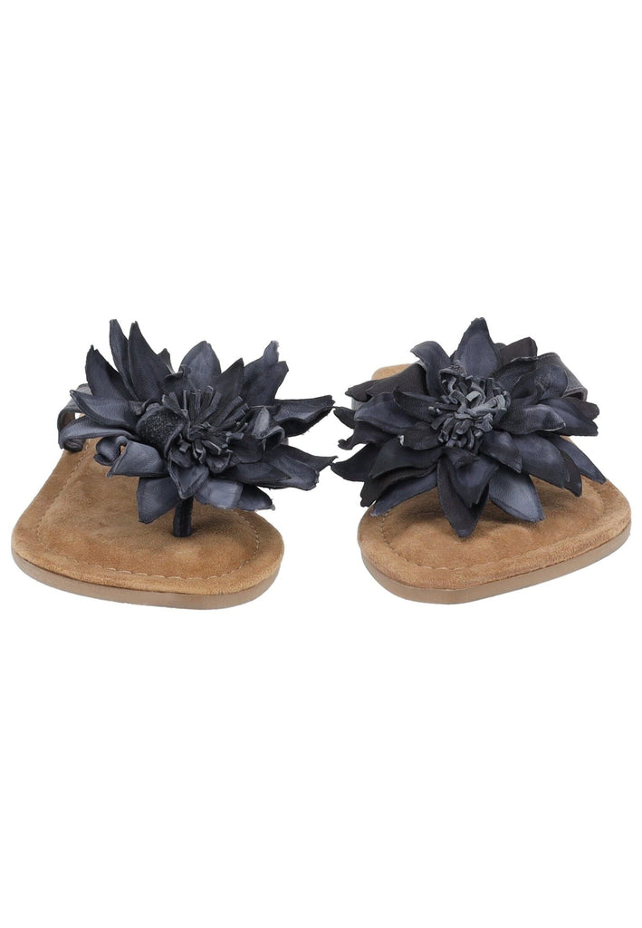 Lazamani Zehensteg Leder Schwarz