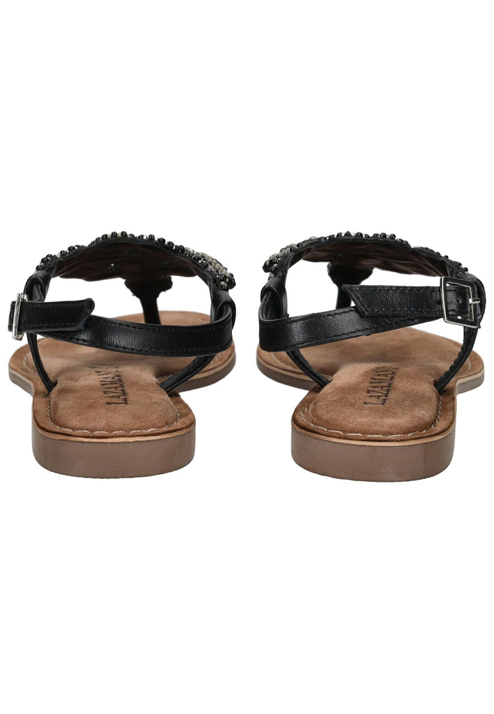 Lazamani Zehensteg Leder Schwarz