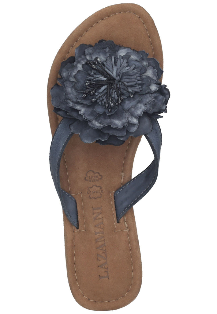 Lazamani Zehensteg Leder Schwarz