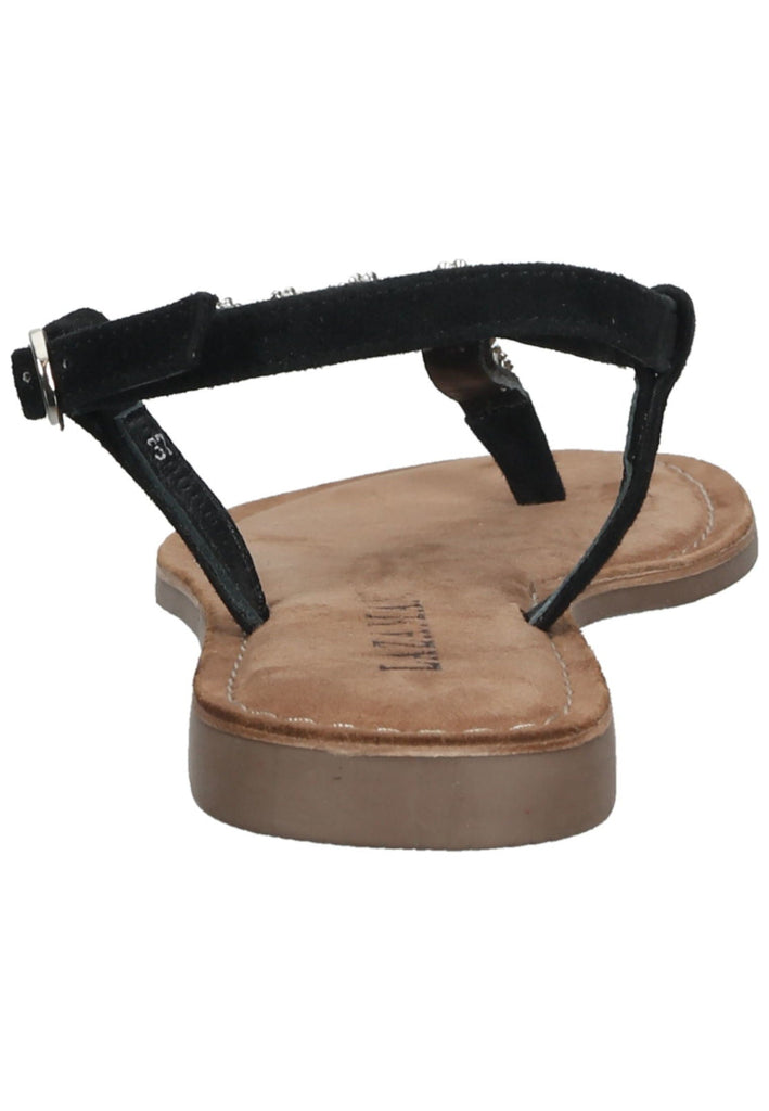 Lazamani Zehensteg Leder Schwarz