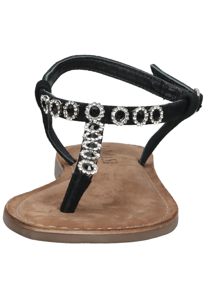 Lazamani Zehensteg Leder Schwarz