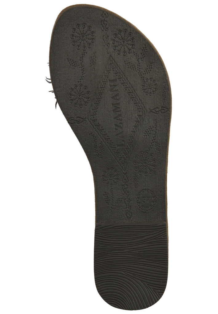 Lazamani Zehensteg Leder Schwarz