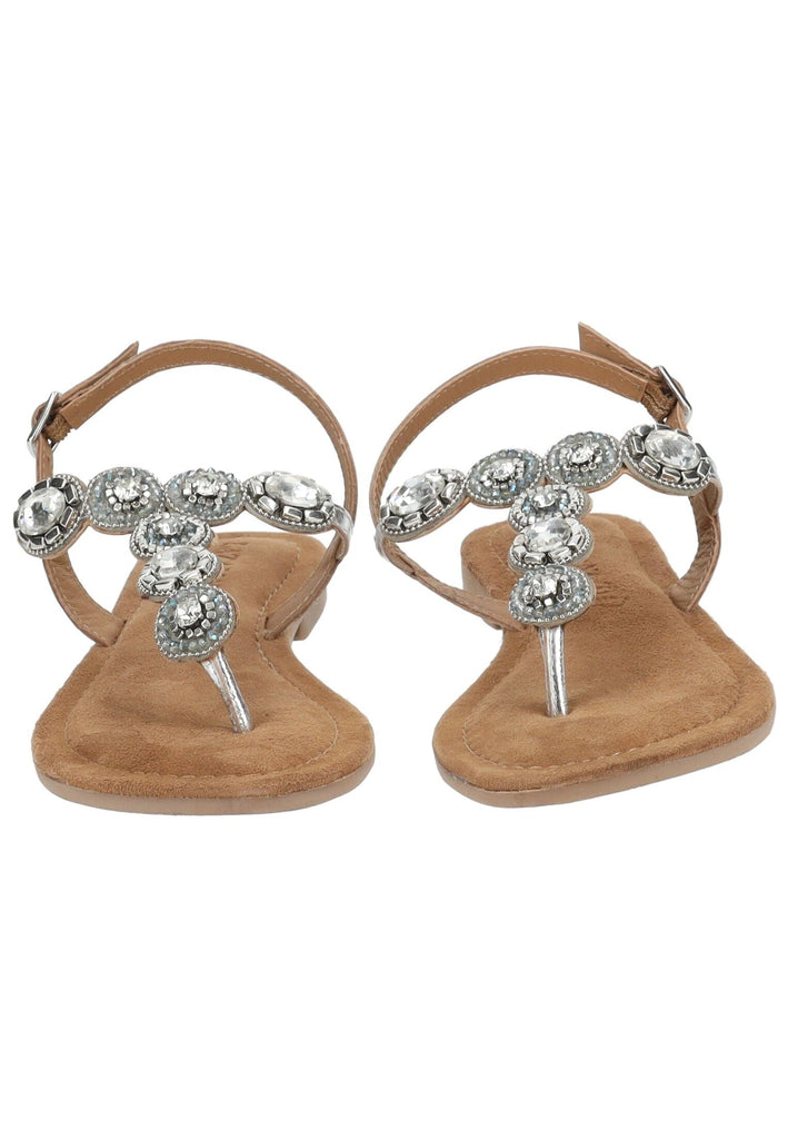 Lazamani Zehensteg Leder Silber