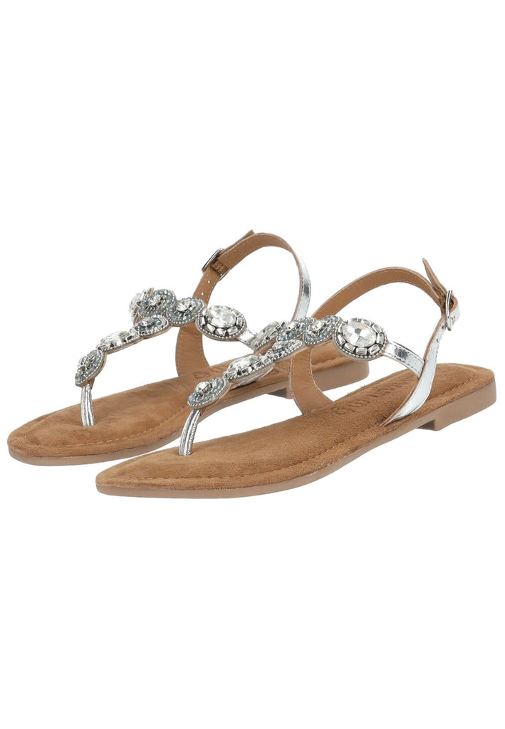 Lazamani Zehensteg Leder Silber