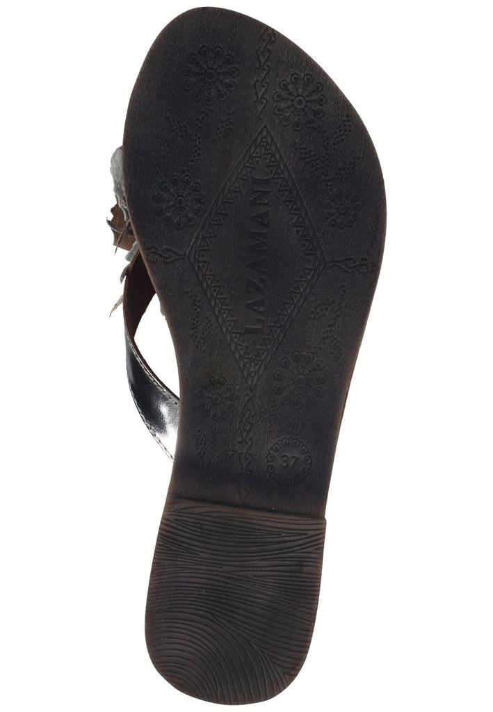 Lazamani Zehensteg Leder Silber