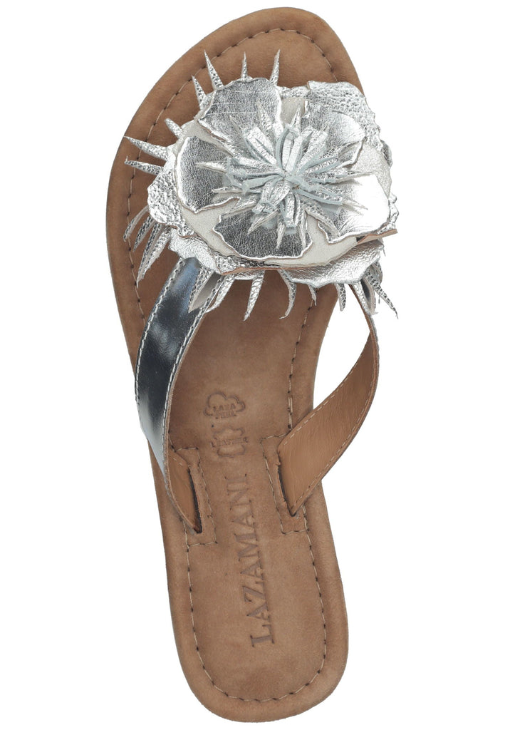 Lazamani Zehensteg Leder Silber