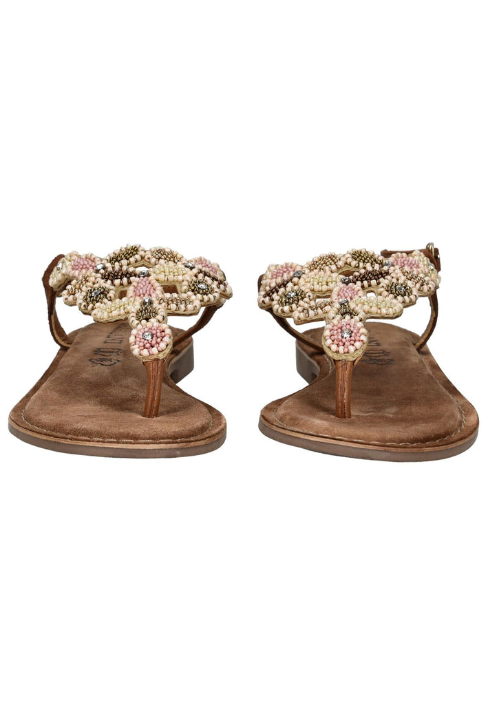 Lazamani Zehensteg Leder Tan