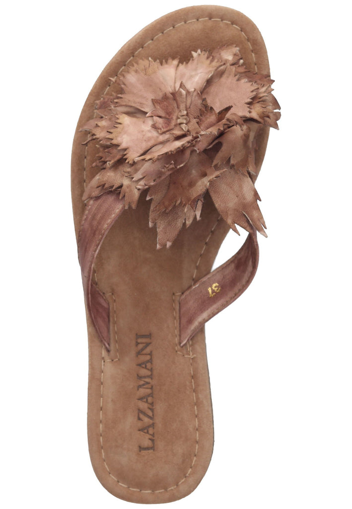 Lazamani Zehensteg Leder Tan