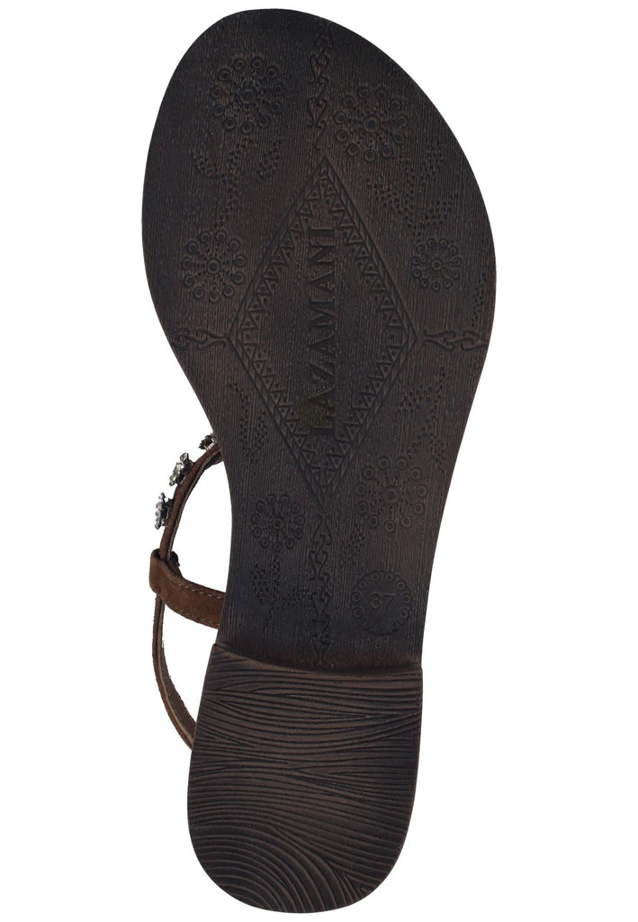 Lazamani Zehensteg Leder Taupe