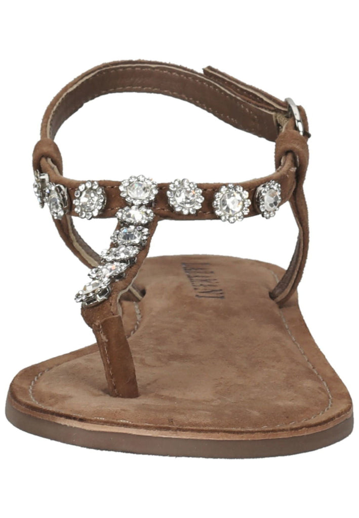 Lazamani Zehensteg Leder Taupe