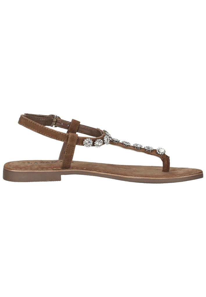 Lazamani Zehensteg Leder Taupe