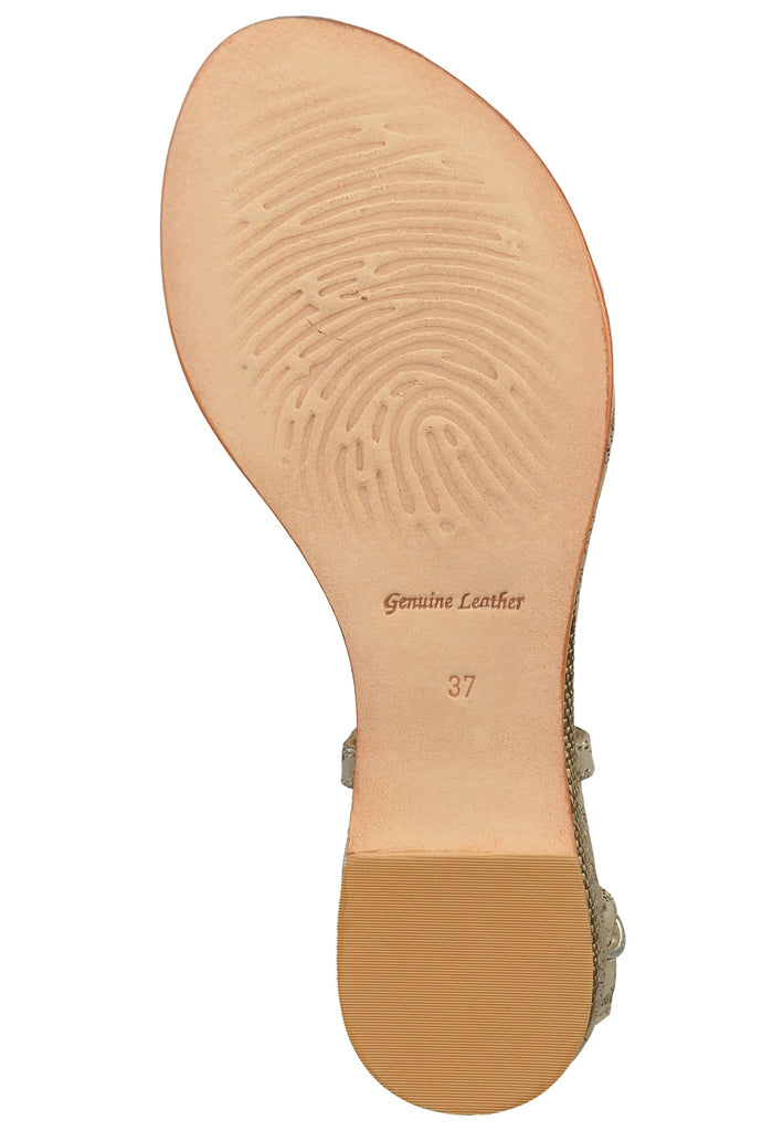 Lazamani Zehensteg Leder/Textil Grau