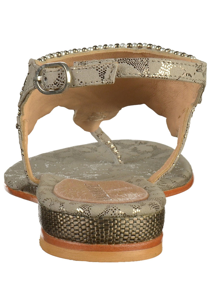 Lazamani Zehensteg Leder/Textil Grau