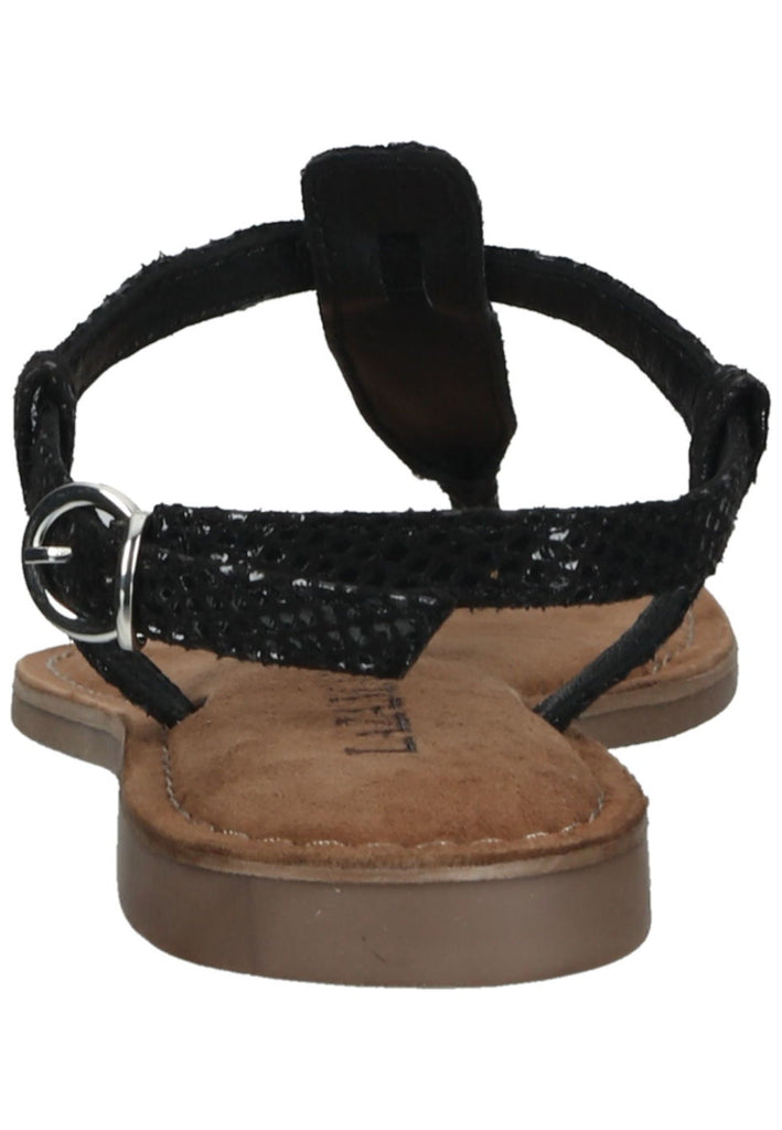 Lazamani Zehensteg Leder/Textil Schwarz