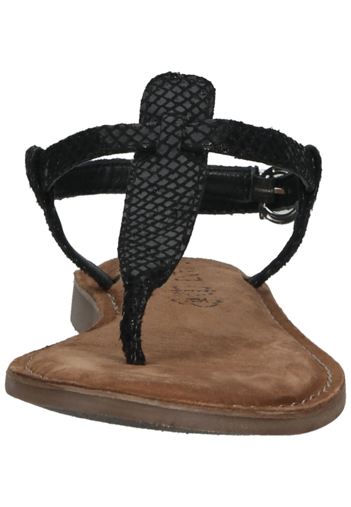 Lazamani Zehensteg Leder/Textil Schwarz