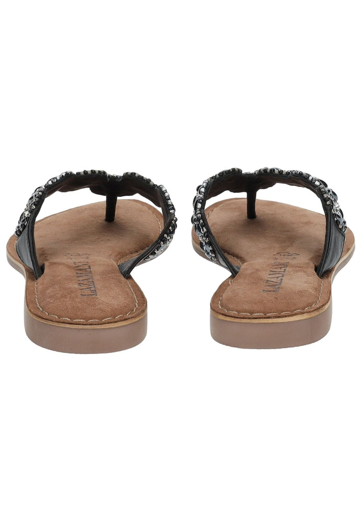 Lazamani Zehensteg Leder/Textil Schwarz Kombi