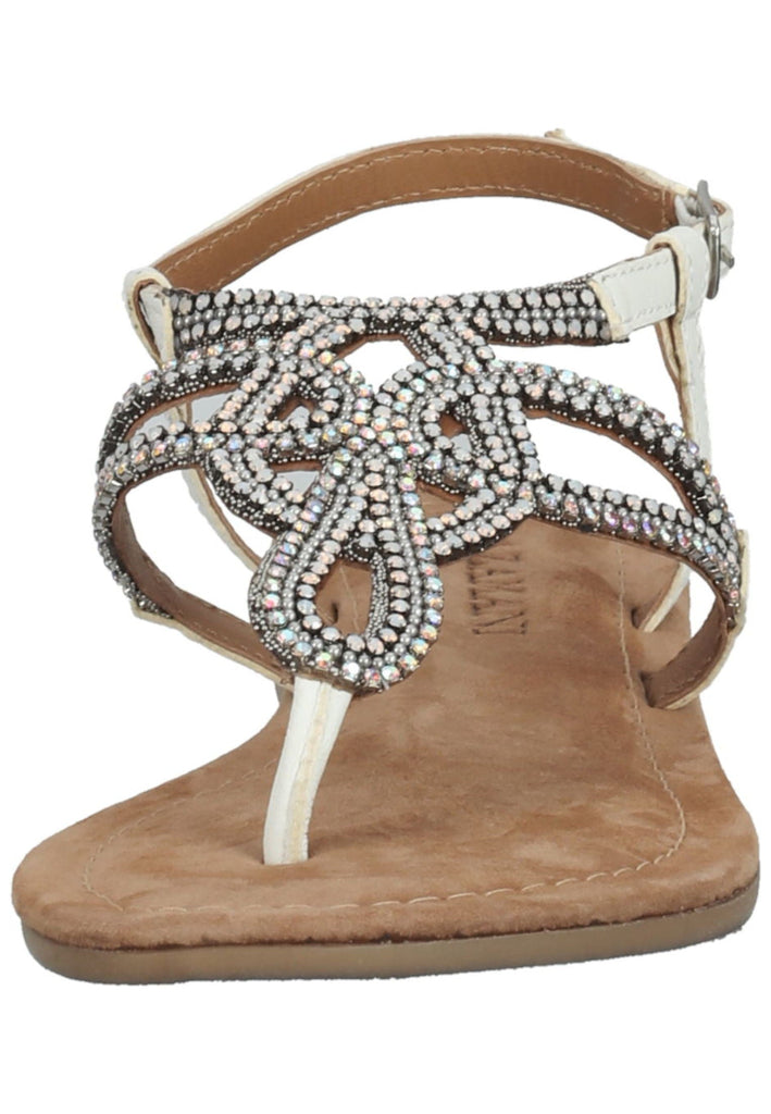 Lazamani Zehensteg Leder Weiß