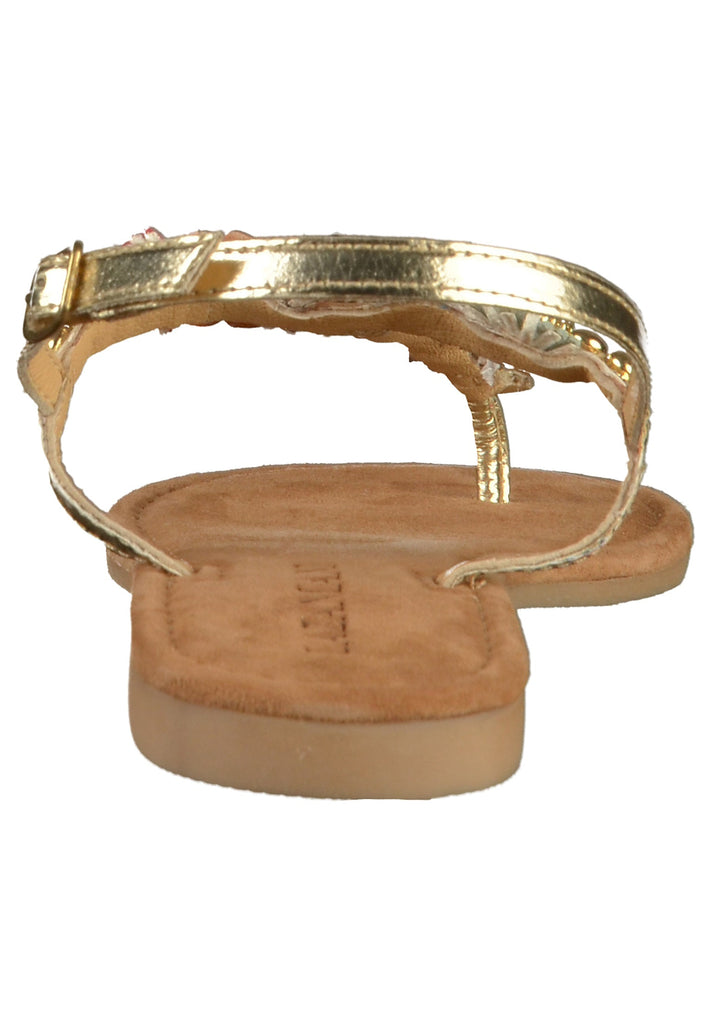 Lazamani Zehensteg Lederimitat Gold