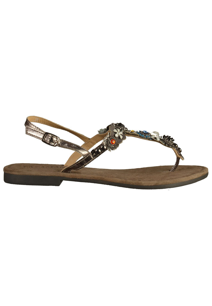 Lazamani Zehensteg Lederimitat Silber