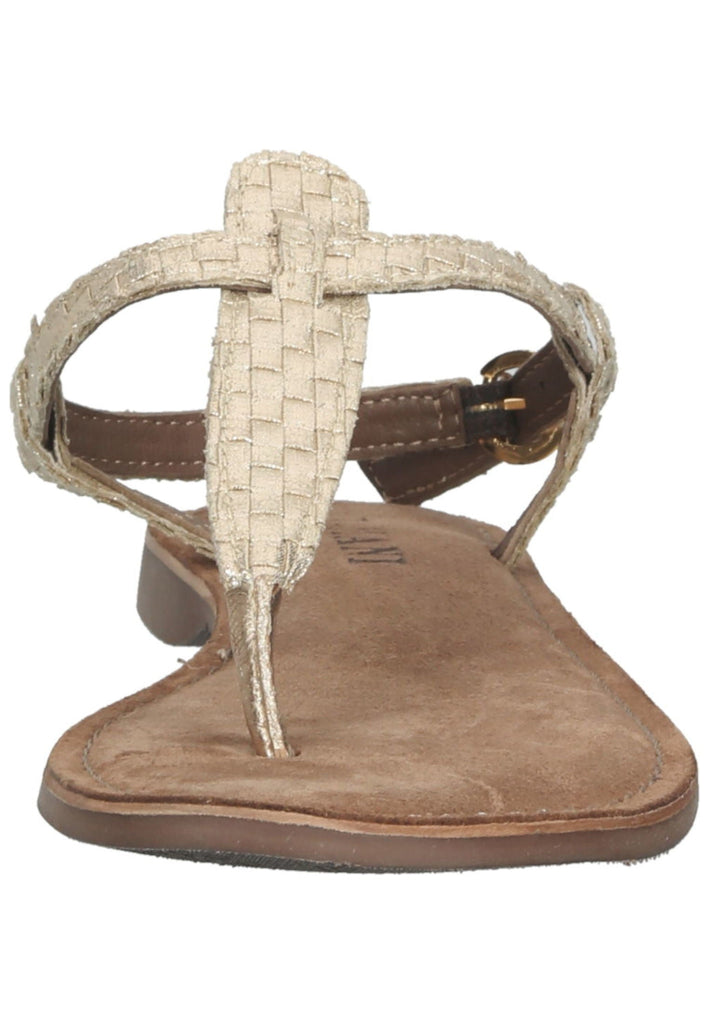 Lazamani Zehensteg Lederimitat/Textil Gold