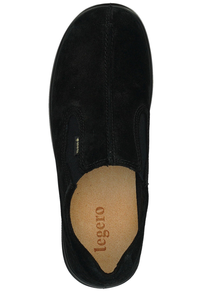 Legero Halbschuhe Leder/Textil Schwarz/Schwarz