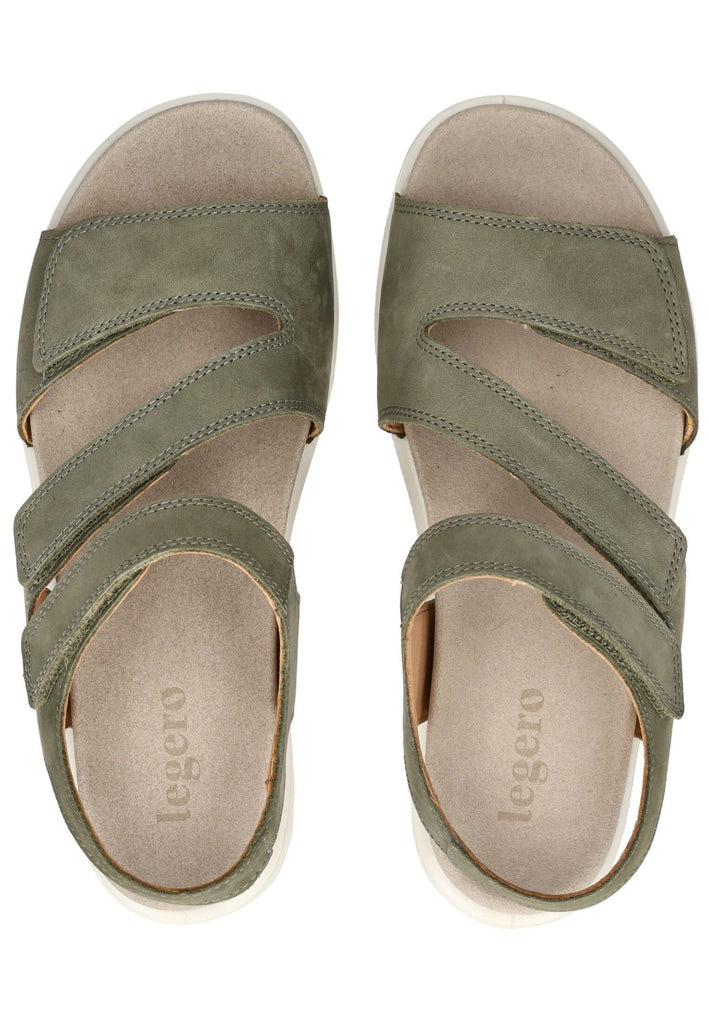 Legero Sandalen Nubukleder Hellgrün