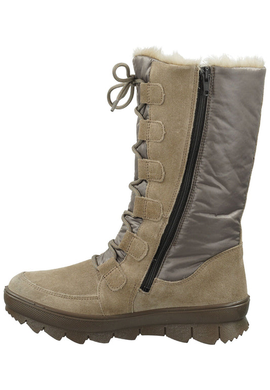 Legero Stiefel Leder/Textil Beige/Rosa Warmfutter
