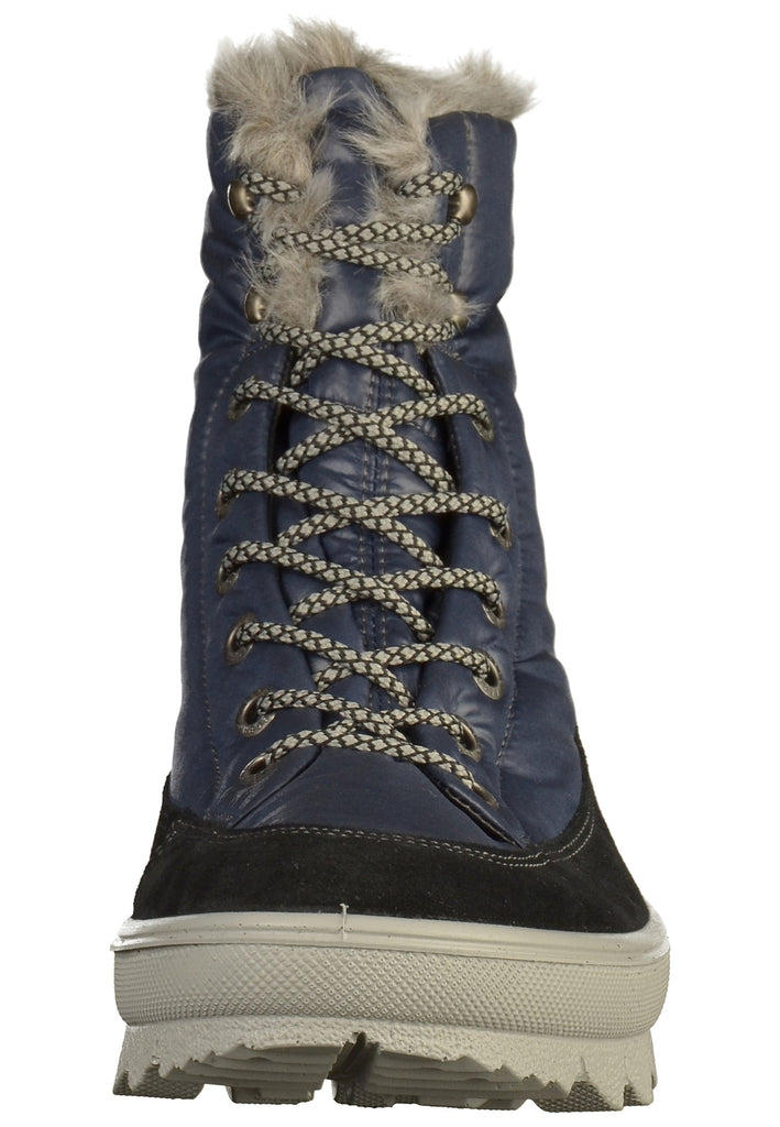 Legero Stiefelette Leder/Textil Blau