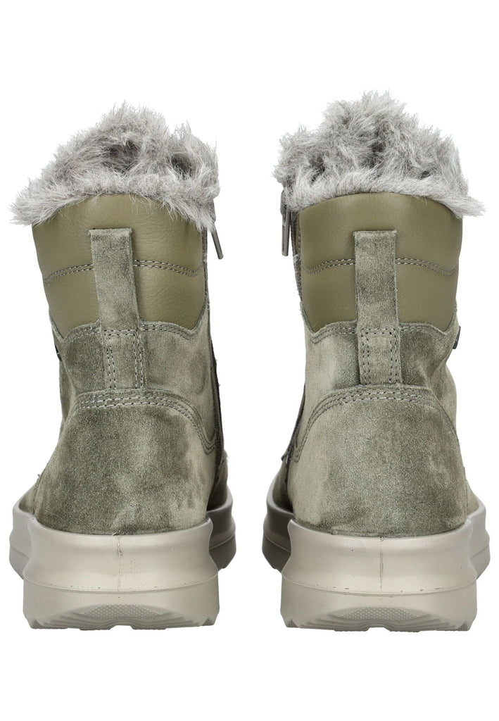 Legero Stiefelette Nubukleder Hellgrün Warmfutter