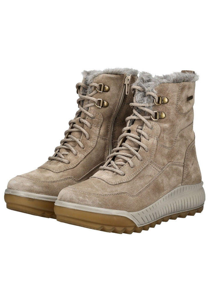 Legero Stiefelette Veloursleder Beige Warmfutter